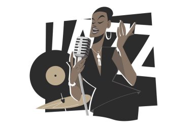 Afro Amerikalı caz şarkıcısı