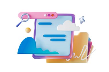 Resmedilmiş doküman dizini 3d ile web uygulamasında ara. Bulut depolama veya veri değişimi.