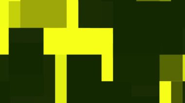 Siyah arkaplanda altın ve sarı değişen kareler. Canlandırma. 