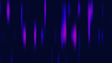 Kuzey ışıkları arka planı. Siyah arkaplanda mor mavi ve pembe dikey çizgilerin animasyonu.