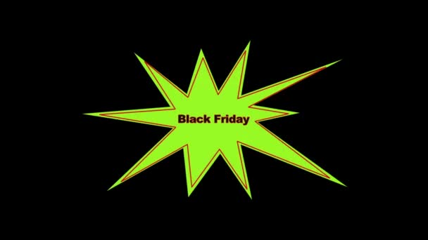 Black Friday Vídeo Animado Banner Promocional Oferta Especial Adesivo Para — Vídeo de Stock