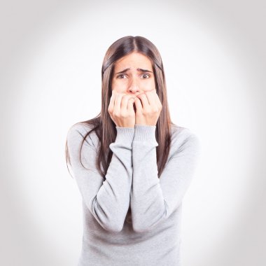 endişeli genç kız