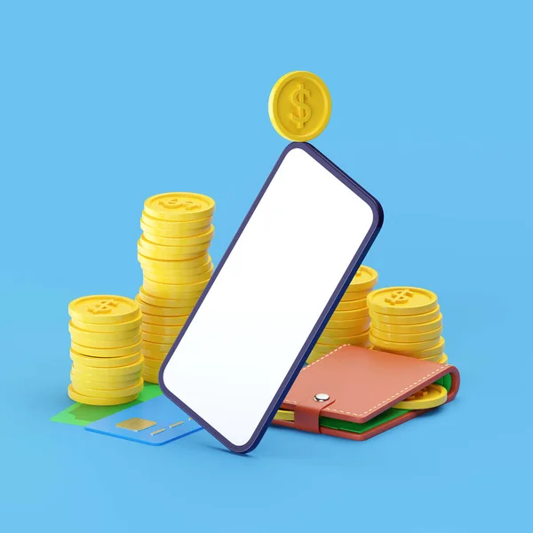 Cashback Rendern Symbol Und Geld Rückerstattung Cartoon Illustration Online Business — Stockfoto