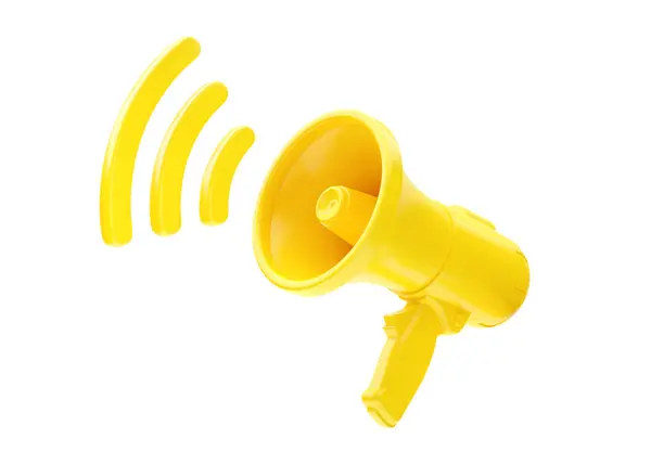 Hand Luidspreker Icoon Mensen Huren Luidspreker Nieuws Microfoon Renderen Communicatie — Stockfoto