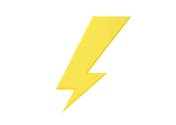 Rendering Icona Lightning Potenza Tuono Energia Rapida Bullone Flash Elettrico — Foto Stock