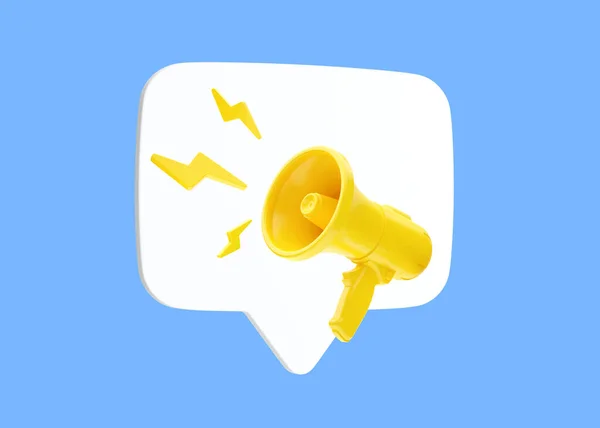 Hand Speaker Render Icon Propaganda Loudspeaker News Microphone Communice Advertise — Stock Photo, Image