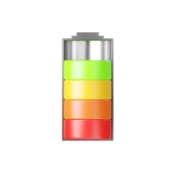 Icona Batteria Piena Capacità Livello Carico Energetico Indicatore Carica Potenza — Foto Stock