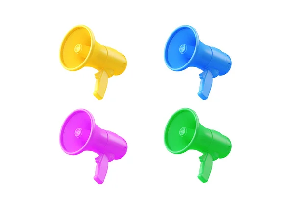 Hand Speaker Render Set People Hire Loudspeaker News Microphone Communicate — Stock Photo, Image