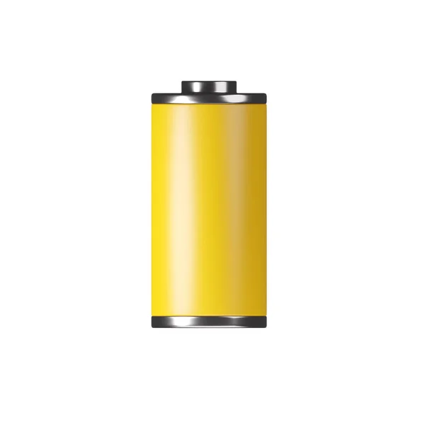 Ikona Baterii Średnia Pojemność Magazynowanie Energii Wskaźnik Ładowania Element Litu — Zdjęcie stockowe