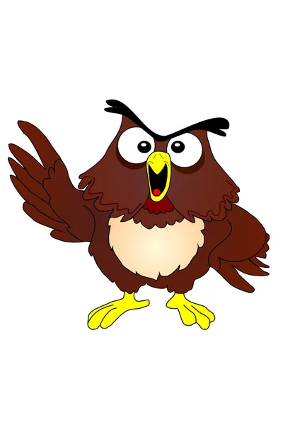 Owl, Wise owl — Stock Vector