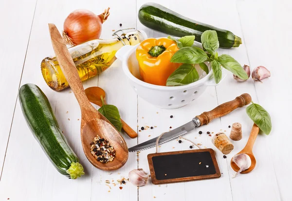 Food concept - cooking vegetables — Stock Photo, Image