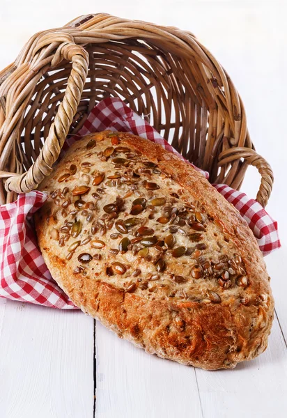 Sourdough bread with seeds and grains — Stock Photo, Image