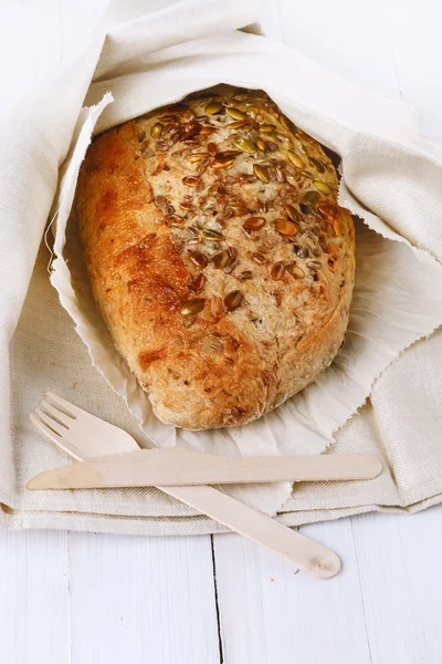 Sourdough bread with seeds and grains — Stock Photo, Image