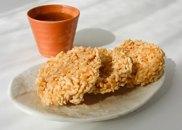 Тайский десерт, сделанный из риса, называемый голышом Лицензионные Стоковые Изображения