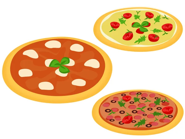 Italské pizzy — Stockový vektor