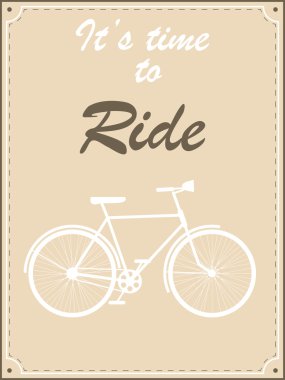 retro Vintage Bisiklet illüstrasyon
