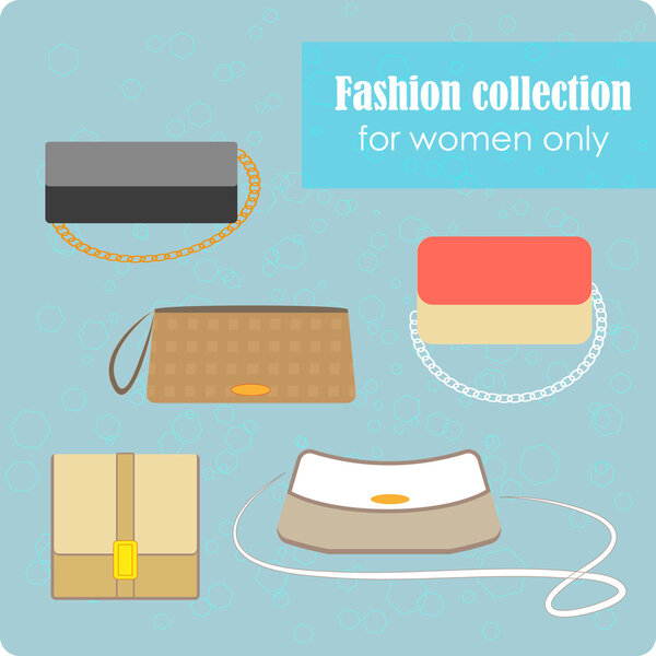 Women's fashion collection of bags