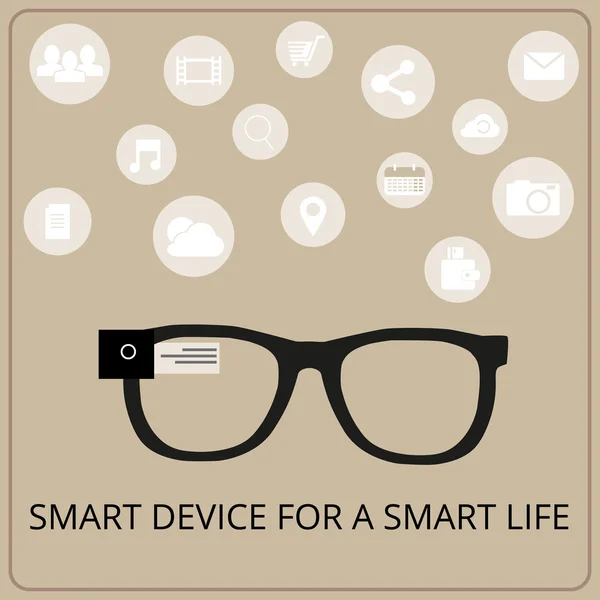 Inteligentne okulary — Wektor stockowy