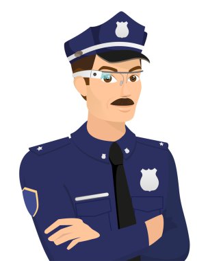 Polis smartglasses giyiyor.