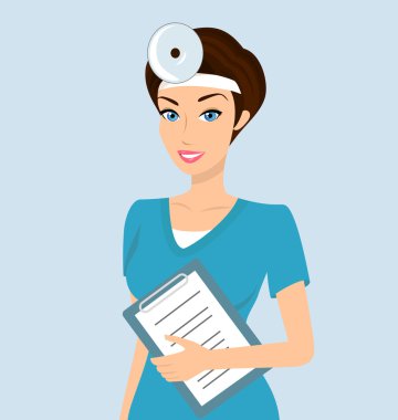 Doktor otolaryngologist gülümseyen
