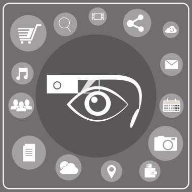 Akıllı gözlük beyaz simgesi