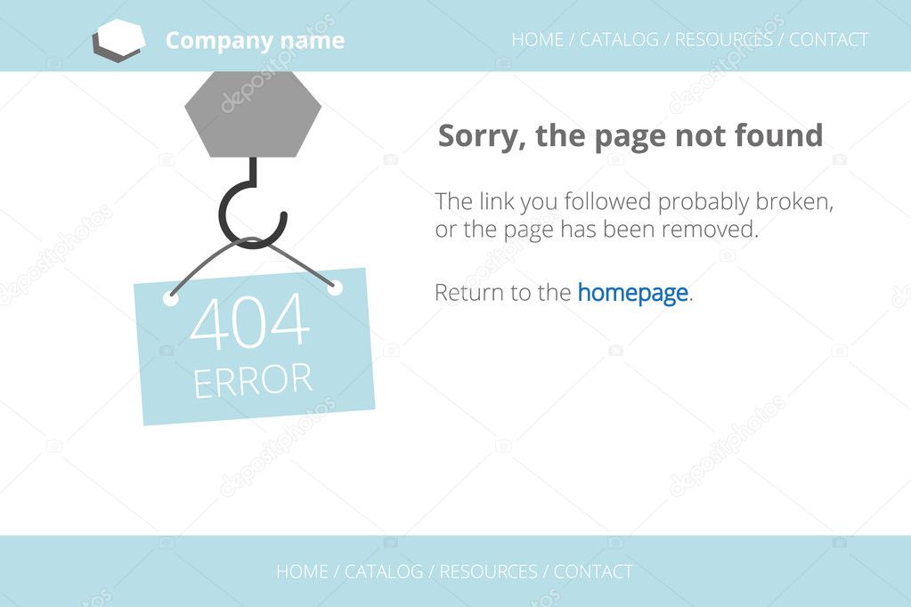 Craning a message about Page not found Error 404