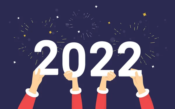 Selamat tahun 2022 baru Selamat dari komunitas muda - Stok Vektor