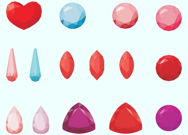 Red gems — Stock Vector