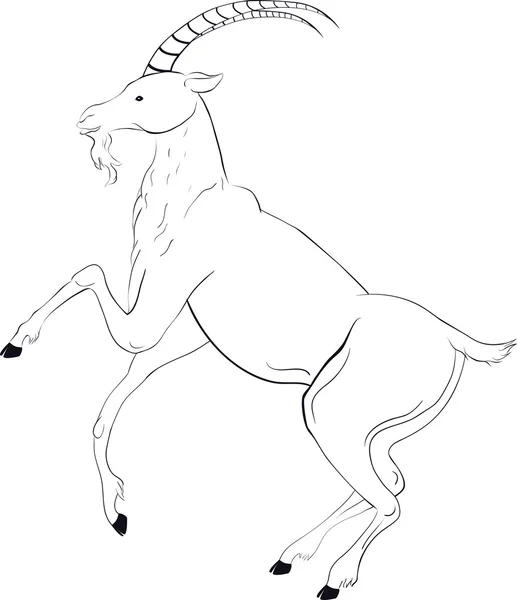 Коза ескіз — стоковий вектор