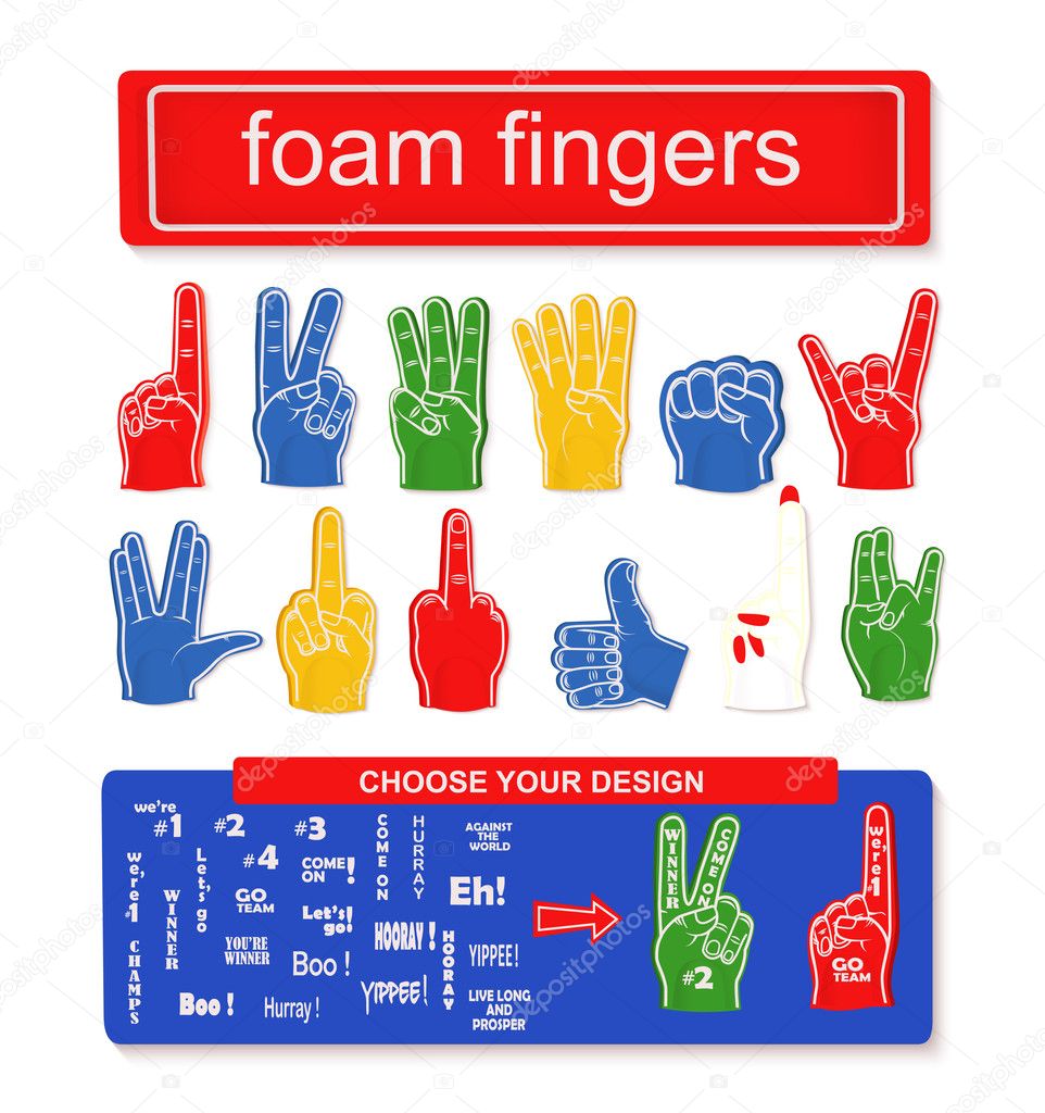Foam finger set