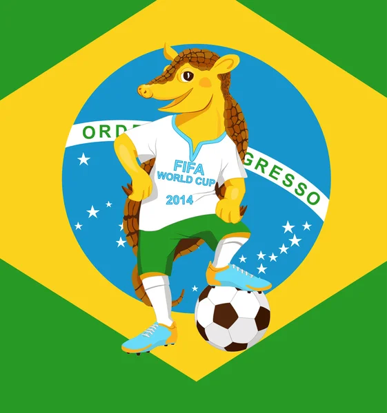 Pancernik. FIFA world cup maskotki — Wektor stockowy