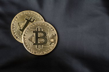 İstanbul, Türkiye - 26 Ocak 2018: Bitcoin Sanal Para Biriminin Stüdyo Çekimi (Kripto Para Birimi)