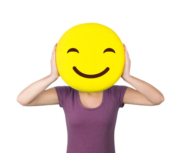 Pessoas Com Emoticons Diferentes — Fotografia de Stock