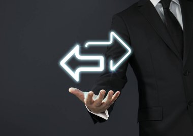 İş adamı sihirli dokunuş konsepti