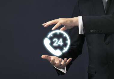 İş adamı sihirli dokunuş konsepti