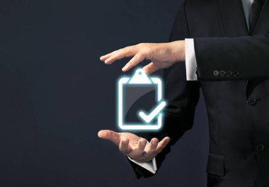 İş adamı sihirli dokunuş konsepti