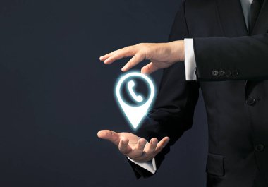 İş adamı sihirli dokunuş konsepti