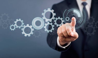 İşadamı Dokunmatik Ekran Konsepti Ayarlandı