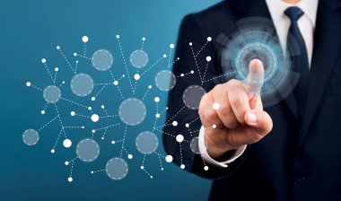 İşadamı Dokunmatik Ekran Konsepti Ayarlandı