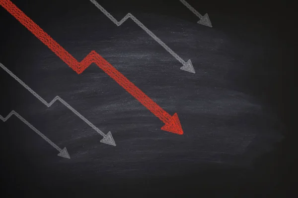 Disminución Las Existencias Pizarra —  Fotos de Stock