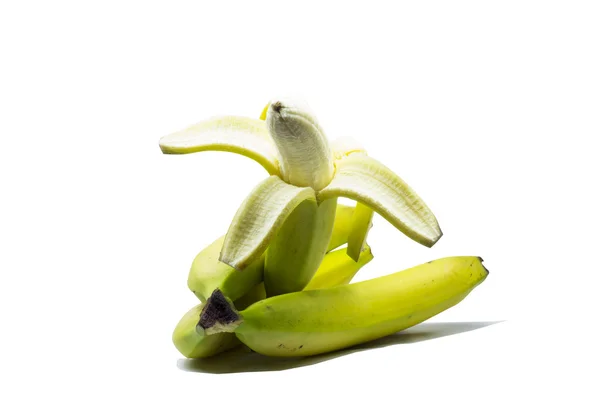 Bunch av bananer isolerad på vit bakgrund — Stockfoto