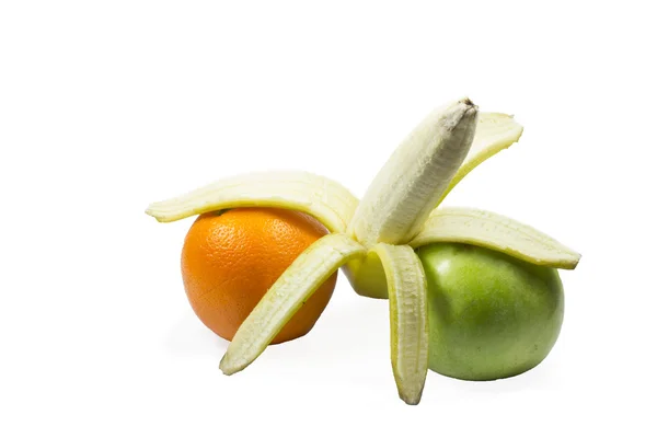 Bouquet de bananes isolé sur fond blanc — Photo