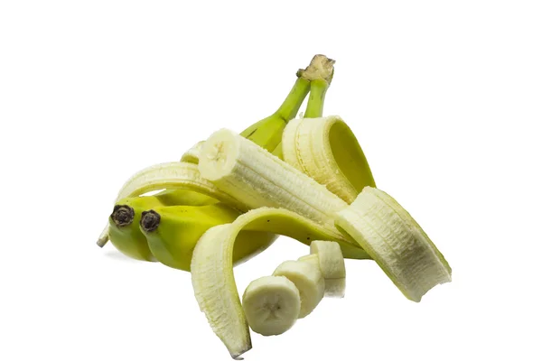 Bunch av bananer isolerad på vit bakgrund — Stockfoto