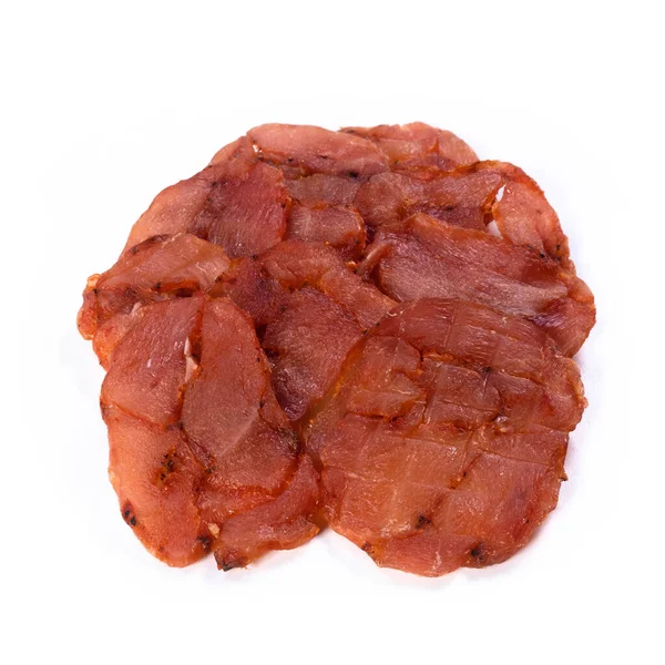 Carne Essiccata Manzo Sfondo Bianco Foto Alta Qualità — Foto Stock
