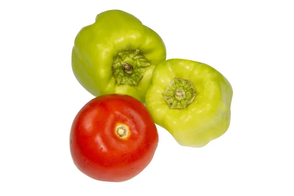 Tomato and green pepper — Stock Photo, Image