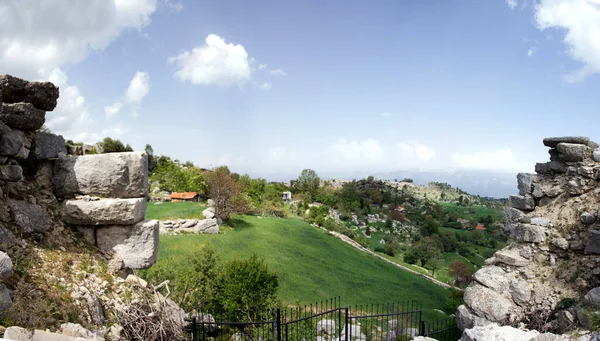 View Amphitheater Settlement Serge Ancient City — Stock Photo, Image