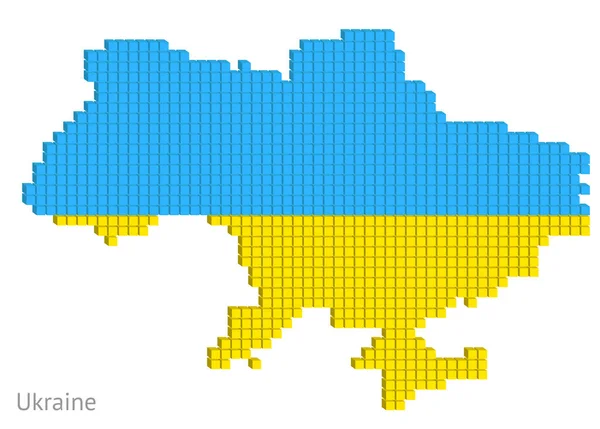 Красочная Пунктирная Карта План Векторной Иллюстрации Графические Небольшие Кубики Географическая — стоковый вектор