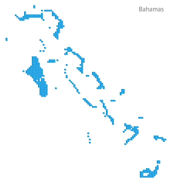 Prickig Färgglada Bahamas Öar Karta Plan Vektor Illustration Grafik Med — Stock vektor