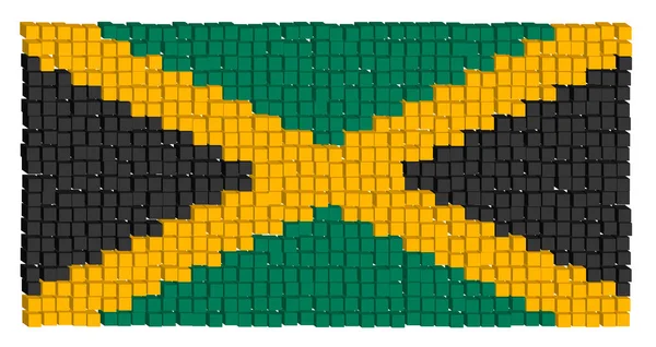 Jamaika Bayrağı Olarak Küçük Renkli Küplerle Noktalı Vektör Çizimi — Stok Vektör