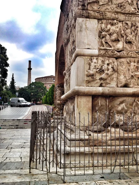 barilief. oude stadspoort. Thessaloniki